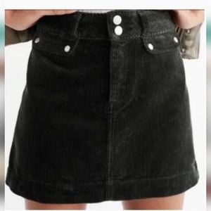 ABERCROMBIE & FITCH Vintage Y2K Navy Corduroy Mini Skirt - Size 2
